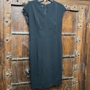 Escada Black Wool-Blend Sheath Dress | Size 38 (US 6) | Made in Europe